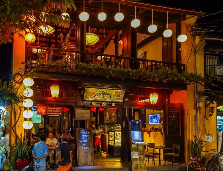 before and now bar vietnam photos - night bars in hoi an