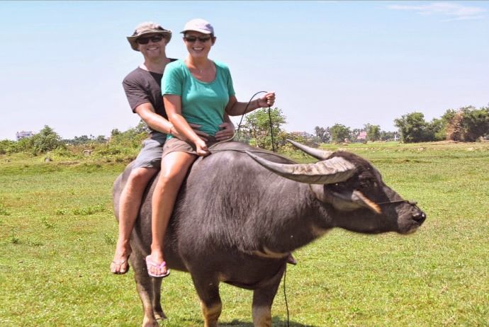 Why tourists enjoy riding a buffalo in Hoi An countryside 