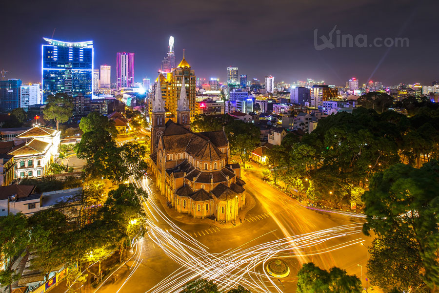 Night scene in Saigon