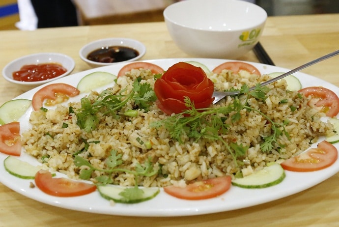salted fish fried rice - kampong chicken house on dao tan street