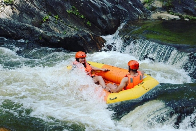 what to do in hoa phu thanh tourist area - slide the waterfall